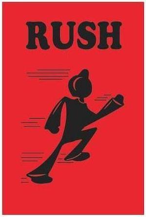 TAPE LOGIC DL1700 Tape Logic® Labels, "Rush", 4" x 6", Red/Black, 500/Roll