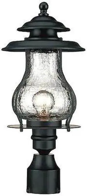 acclaim 8207bk blue ridge collection 1light post mount outdoor light fixture, matte black