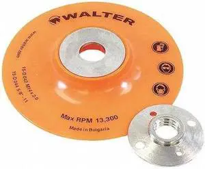 WALTER SURFACE TECHNOLOGIES 15D044 Backing Pads,4-1/2"x 5/8-11"