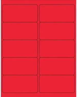 TAPE LOGIC LL410RD Tape Logic® Removable Rectangle Laser Labels, 4" x 2",