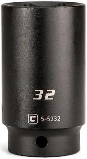 CAPRI TOOLS 5-5232 1/2 in Drive 32 mm 6-Point Metric Deep Impact Socket
