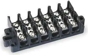ZORO SELECT 6YH91 Terminal Strip,60A,6 Pole,600VAC