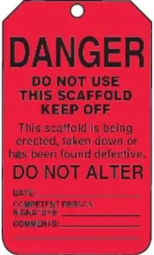 ACCUFORM TSS101PTP Danger Tag,5-7/8 x 3-3/8 In,Bk/R,PK25