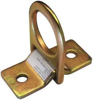CONDOR 35KU72 D-Ring Plate Anchor,Plated Alloy Steel