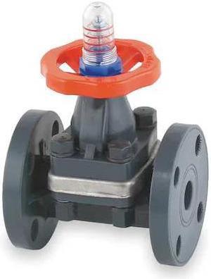 HAYWARD FLOW CONTROL DAB1010UEE Diaphragm Valve, True Union, 1", PVC/EPDM, S/T
