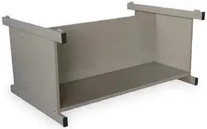 ZORO SELECT 2CLE1 Flat File Cabinet Base, Open Base, Putty