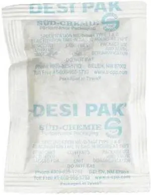 TYVEK DES121 Tyvek Clay Desiccants, 5 Gallon Pail, 3" x 4" x 1/4", White, PK300