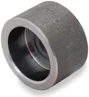 ZORO SELECT 1MNW2 Cap Cap, 2" Pipe, Socket Weld, Black Forged Steel