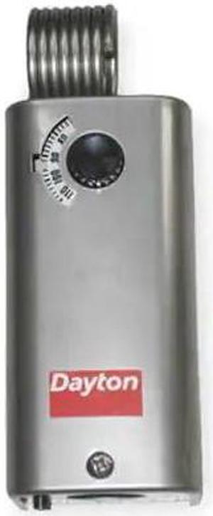 DAYTON 2NNT1 Line Volt Mechanical Tstat, Open/Close on Rise, SPDT, 24 to 600VAC
