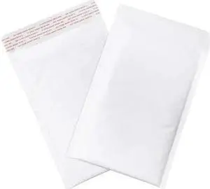 PARTNERS BRAND B853WSS25PK Self-Seal Bubble Mailers, No 0, 6" x 10", White, PK25