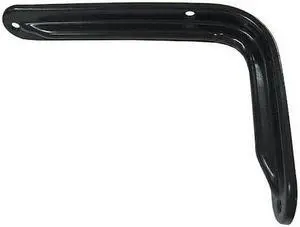 ZORO SELECT 33TZ33 Shelf Bracket,Steel,Black,11-3/4 in. L