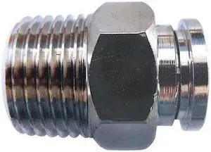 ZORO SELECT 22FR78 1/4" Tube x MNPT Nickel Brass Adapter