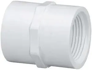 ZORO SELECT 430010 PVC Coupling, FNPT x FNPT, 1 in Pipe Size