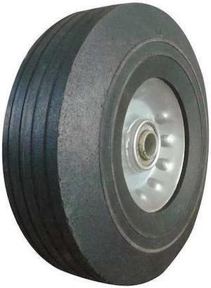 ZORO SELECT 1NWZ4 Solid Rubber Wheel,8 in.,400 lb.,Sym