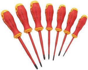FLUKE IKSC7 7pc. Insulated Slotted/Phillips/Square Screwdriver Set