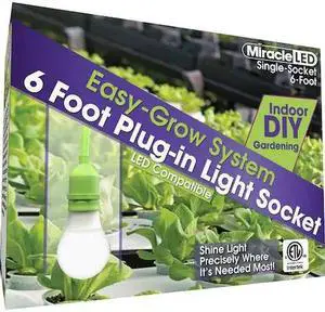 MIRACLE LED 602196 LED Ready Corded Lighting,Single Socket