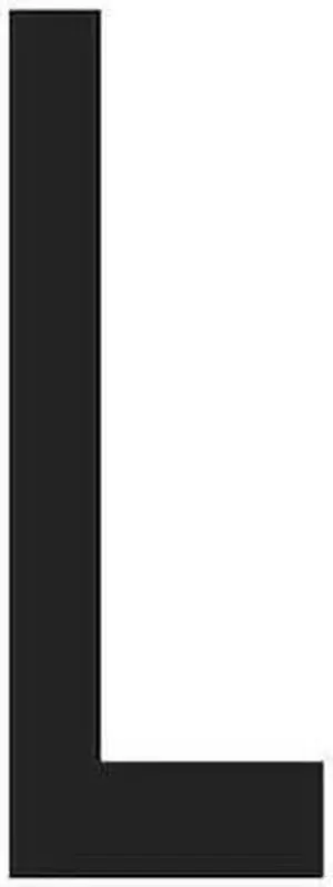 PARTNERS BRAND DL9310L Vinyl Warehouse Letter Labels, "L", 3 1/2", Black/White,