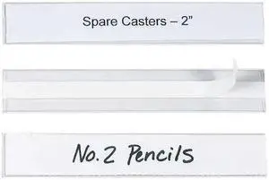 HOL-DEX LH112 Hol-Dex Self-Adhesive Plastic Label Holder, 1" x 6", Clear, PK12