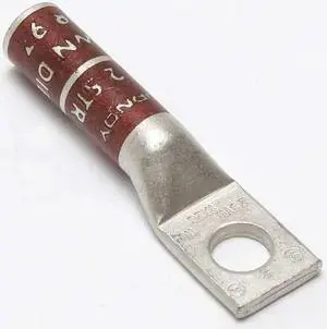 Long Barrel CU Lug, 1 Hole, 2 AWG