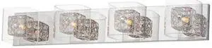ET2 E22834-18PCPC Gem 4-Light 31" Wide Polished Chrome Vanity Light