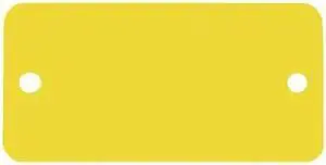 C.H. HANSON 43098 Blank Tag, Aluminum, 2 in H x 4 in W, Yellow, Rectangle, 5 PK