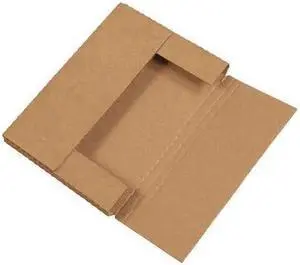 PARTNERS BRAND M961K Easy-Fold Mailers, 9 5/8" x 6 5/8" x 1 1/4", Kraft,