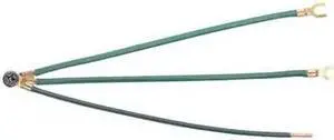 IDEAL 30-3289 Grounding Tail,3Wire,PT,2Fork,Green,Pk25