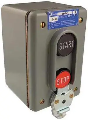 SQUARE D 9001BW241 Push Button Control Station,1NO/1NC,30mm