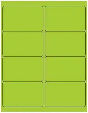 TAPE LOGIC LL179GN Tape Logic Rectangle Laser Labels, 4" x 2 1/2", Fluorescent