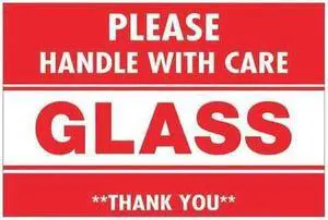 TAPE LOGIC DL2164 Tape Logic® Labels, "Glass - Handle With Care, 2" x 3",