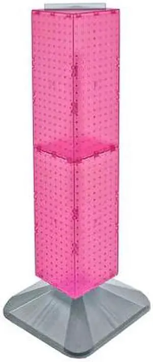 AZAR DISPLAYS 703387-PNK 4-Sided Pegboard Floor Revolving Display Panel Size: