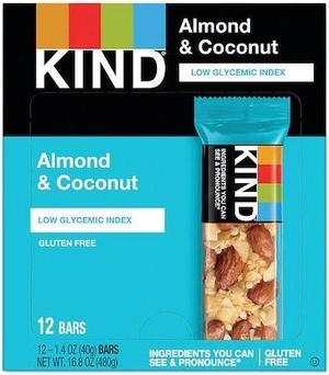 Kind Fruit and Nut Bars Almond and Coconut 14 Oz 12Box 17828