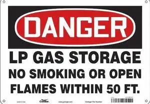 CONDOR 473R57 No Smoking Sign, 10" H, 14 in W, Polyethylene, Horizontal