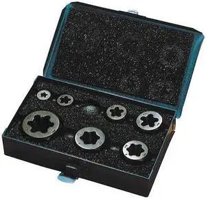 CLE-LINE C67283 7PC Carbon Hexagon Rethreading Die Set 0650 Cle-Line M6 To M20