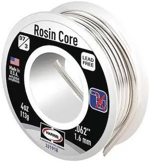 HARRIS 331918 Lead Free Solder,0.062" dia.,0.25 lb.
