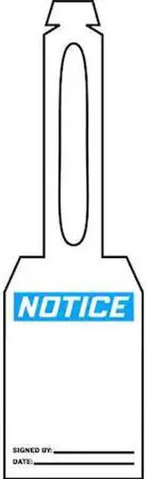 ACCUFORM TAL329 Notice Tag, General Safety, Plastic, 5 1/4 in H x 3 1/4 in W,