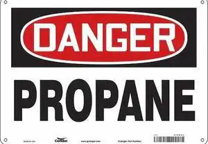 CONDOR 470V63 Safety Sign, 10 in Height, 14 in Width, Polyethylene, Horizontal