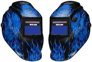 METAL MAN ASF8650SGC Auto Darkening Welding Helmet - Blue Skull