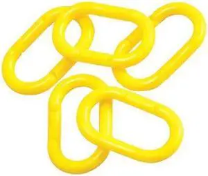 BRADY 78246 Chain Link,2 In.,Yellow,Plythylene,PK36