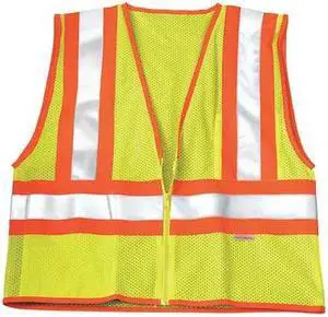 KISHIGO 1056-L Large Class 2 High Visibility Vest, Lime