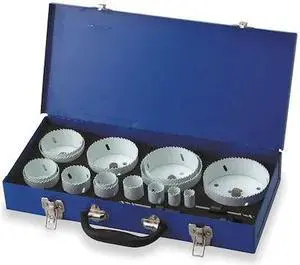 WESTWARD 29VX23 Bi-Metal Hole Saw Kit,15 PC WESTWARD 29VX23 Bi-Metal Hole Saw Kit,15 PC