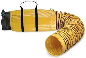 ALLEGRO INDUSTRIES 9550-25SB Ventilation Duct,Black/Yellow,25 ft L