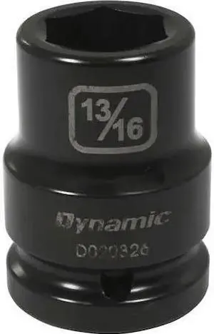 DYNAMIC D020326 3/4" Drive Standard Socket, Black Phosphate, Tools 3/4" Drive 6