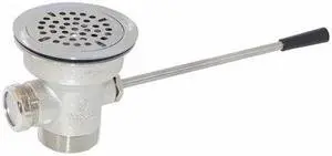 ENCORE PLUMBING D10-7400 Flat Waste Outlet Lever Handle Waste Drain, 2" Pipe