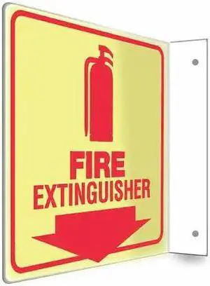 CONDOR 480X55 High Visibility Safety Sign, 8 in Height, 8 in Width, PETG,