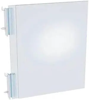 AZAR DISPLAYS 103314 Two-Sided Acrylic Sign Holder W/ Pegboard Grippers 8.5"W x