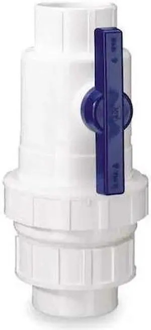 DAYTON 4RG93 2" Socket PVC Ball Check Valve