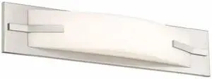 NUVO 62-1081 Bow LED 19 in. Vanity Fixture Brushed Nickel Finish Brushed