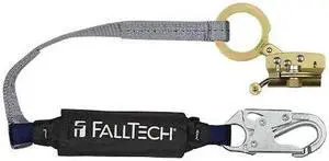 FALLTECH 8388 Shock-Absorbing Lanyard, 310 lb, Black, Blue, ,Fall Arrester,