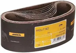 MIRKA 57-3-24-080T Sanding Belt, 3" W, 24" L, 80 Grit, Hiolit X